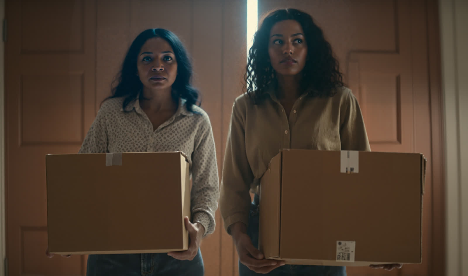 SAM and MOM outfits — wardrobe consistency
