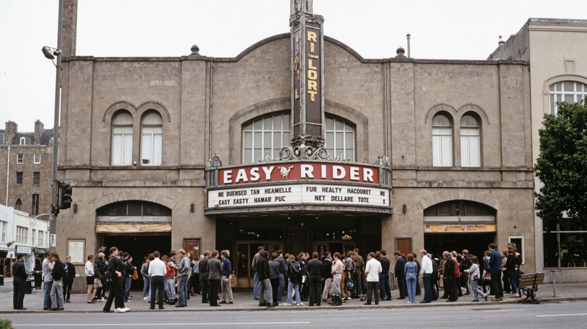 Easy Rider marquee — Pixelwave upscaled delivery
